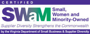 SWaM Small, Women and Minority-Owned. Supplier Diversity Strengthens the Commonwealth by the Virginia Department of Small Business & Supplier Diversity logo